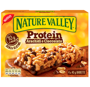 Nature Valley Protein Arachidi e Cioccolato package